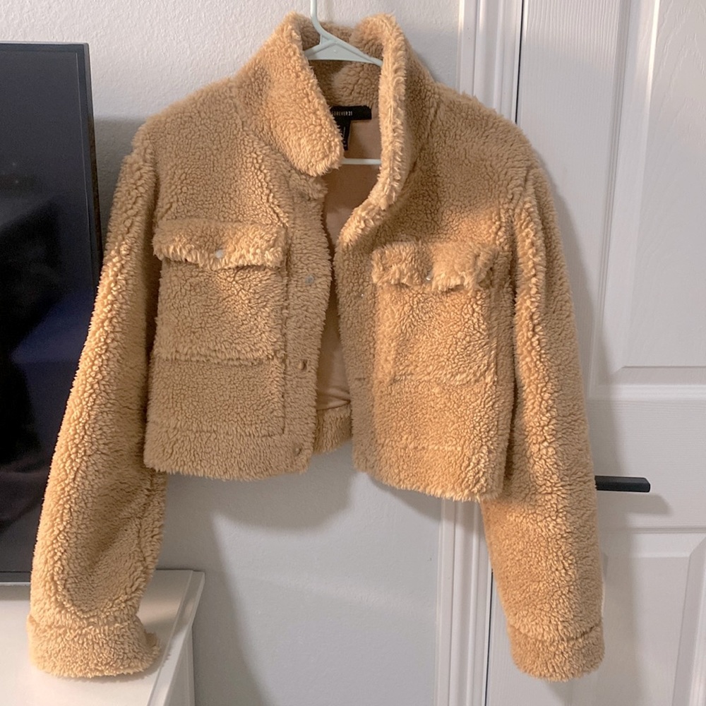 Sherpa tan crop jacket - Picture 1 of 14